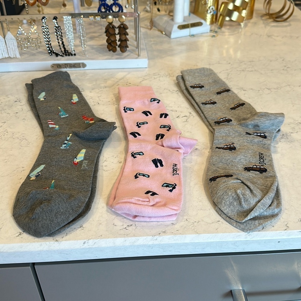J Crew 3 pack Sports socks